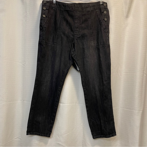 GAP Charcoal Denim Overalls Size M - Picture 4 of 5
